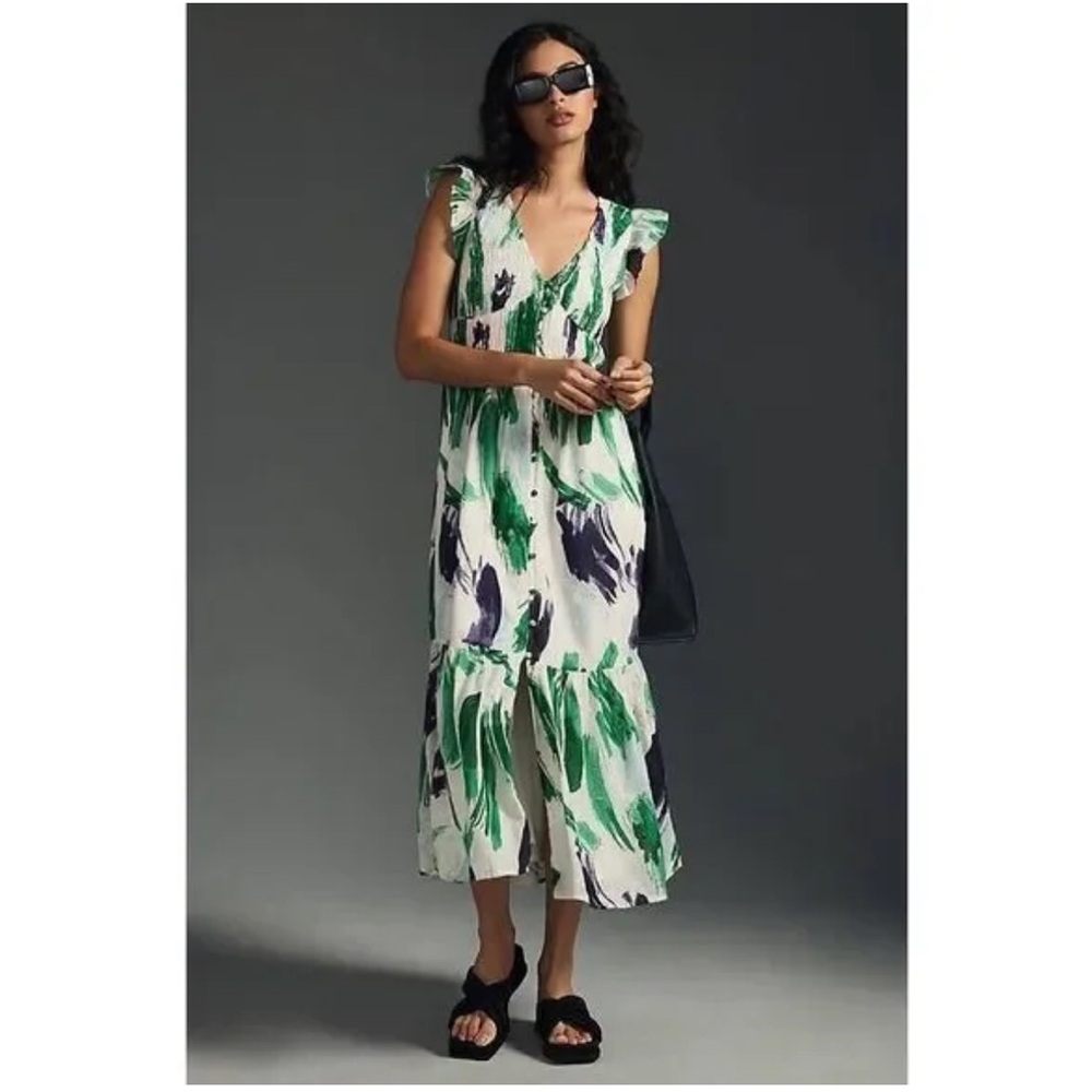 Anthropologie The Peregrine Midi Dress Size | XXS